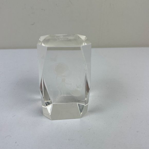 Glass‎ Laser Etched 3D Fairy with Flowers Paperweight Holographic - Picture 5 of 5